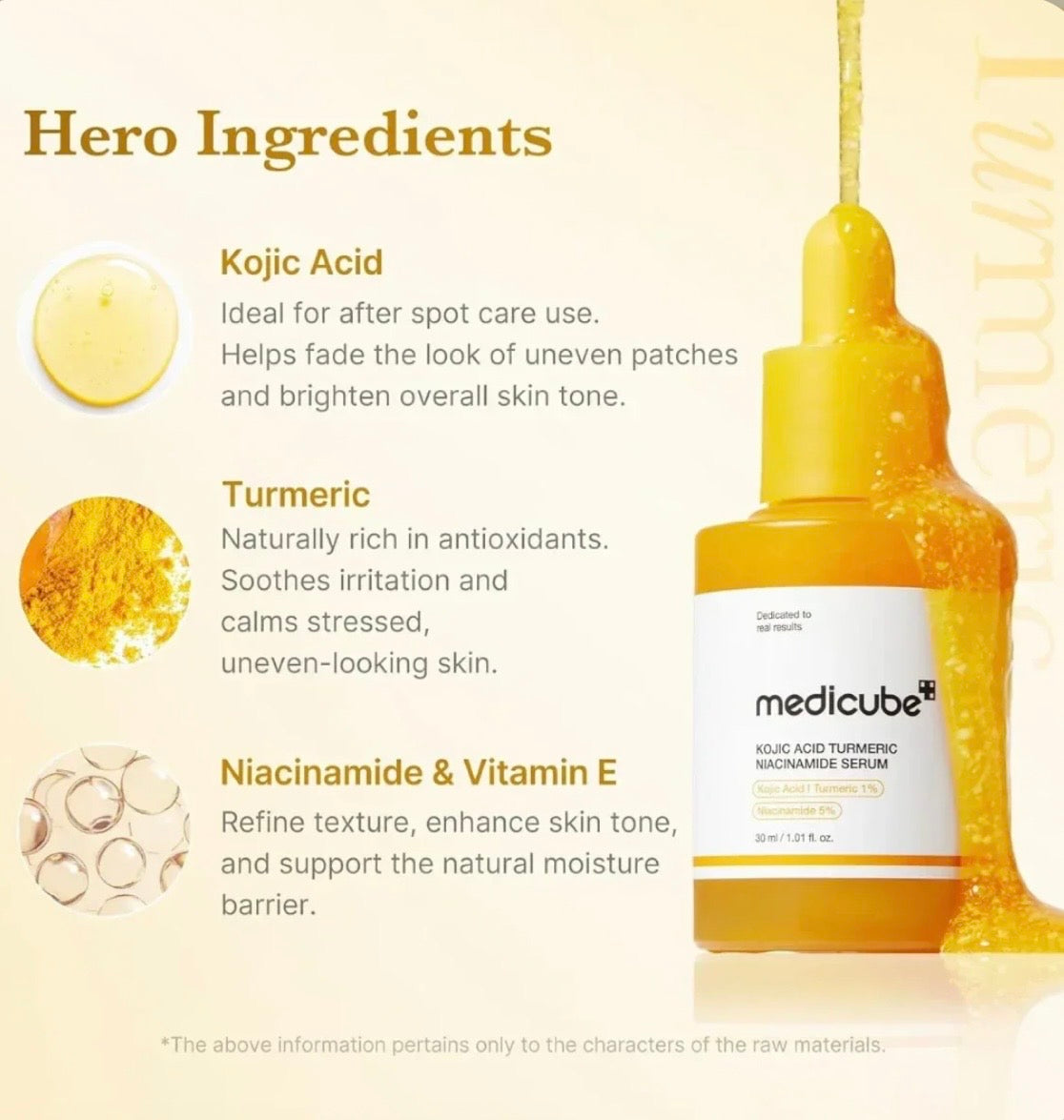 Medicube Kojic Acid TURMERIC NIACINAMIDE SERUM 30 ML
