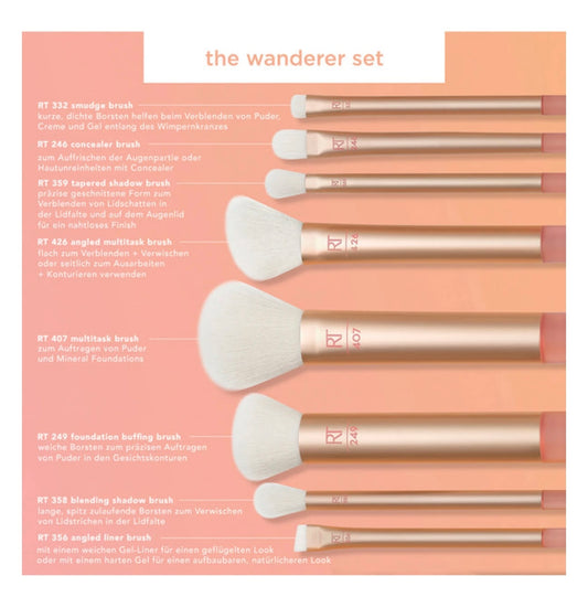 Real Techniques The Wanderer Kit de 8 pinceaux
