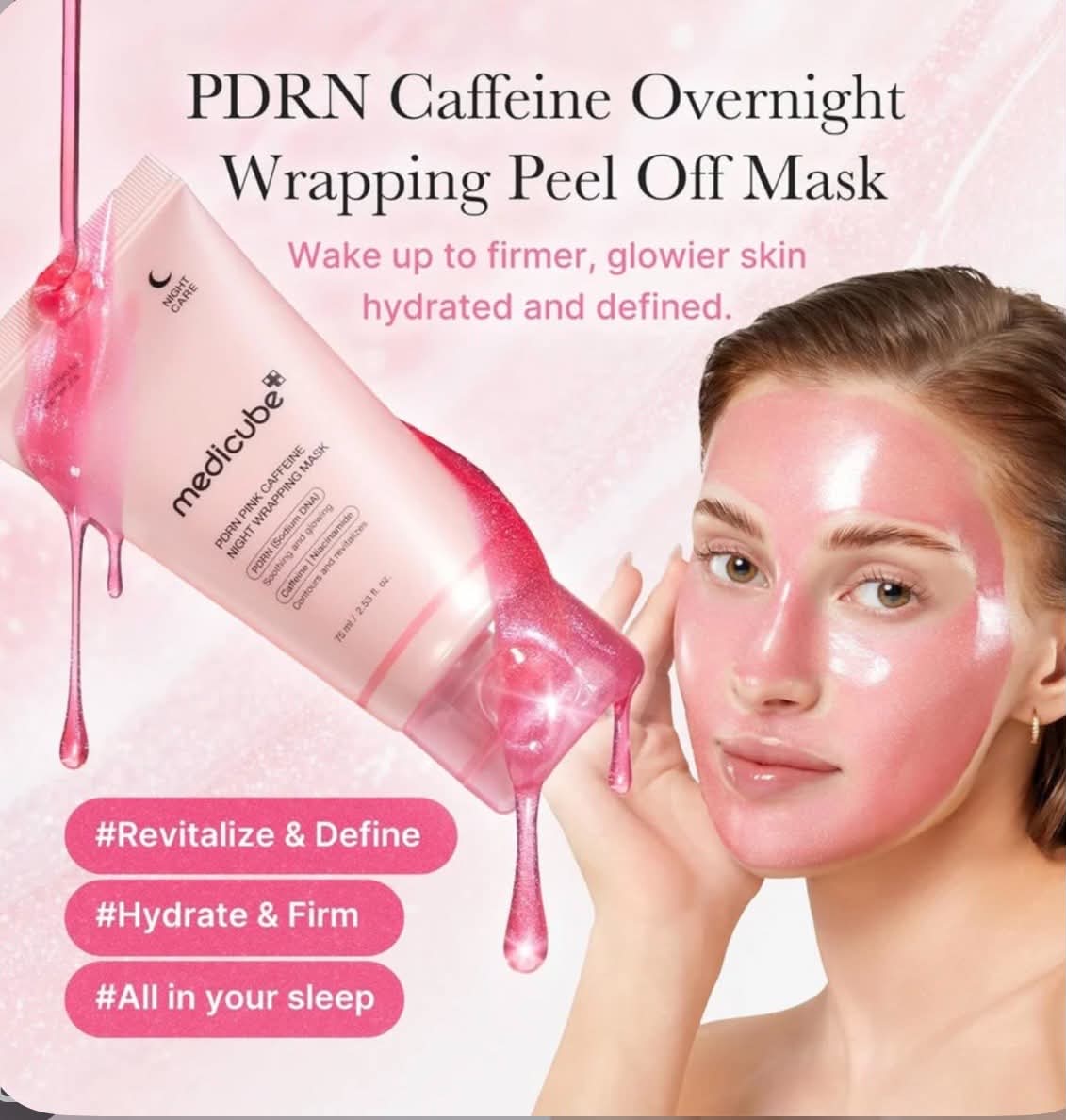 Medicube PDRN Pink Caffeine Night Wrapping Mask 75ML
