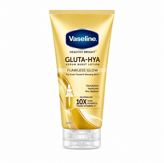 Vaseline Gluta Hya Serum Burst UV Lotion Flawless Bright 200ML