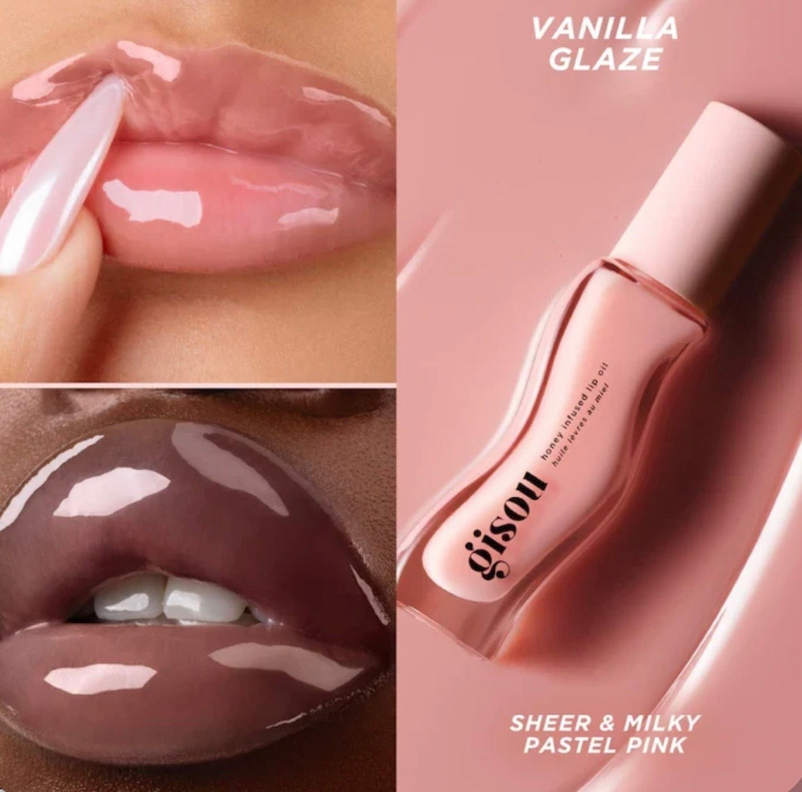 Gisou Honey Infused Glazed Lip Trio - Coffret huiles à lèvres