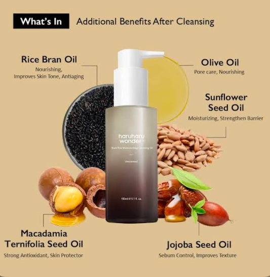 Haruharu Wonder Black Rice Moisture Deep Cleansing Oil 150ml