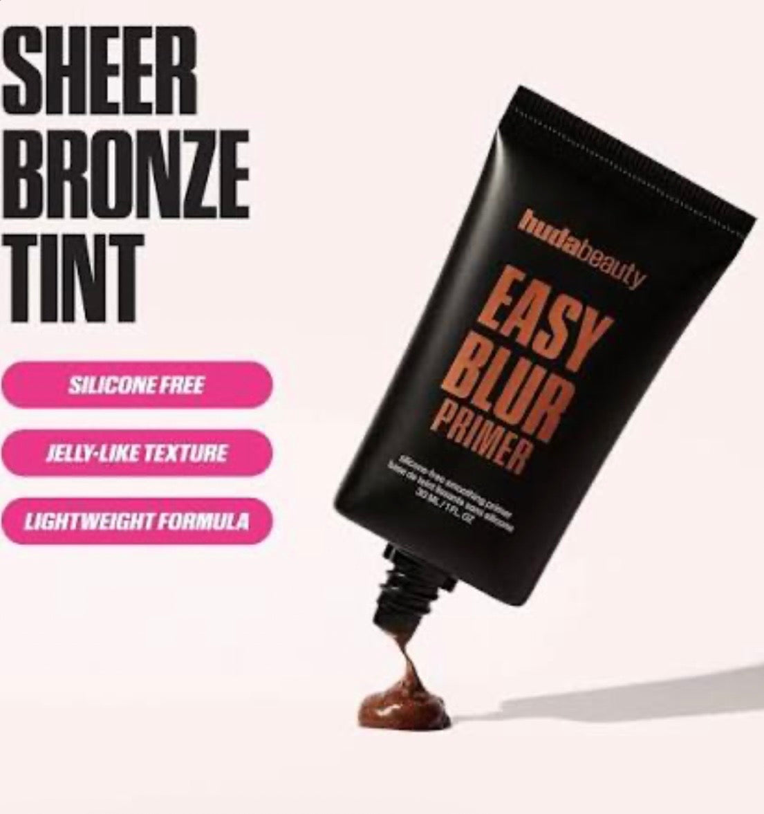 Huda Beauty Easy Blur Bronze Fudge 10ml - Base de teint lissante sans silicone