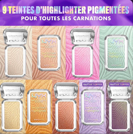 Nyx professional makeup - buttermelt highlighter - highlight poudre