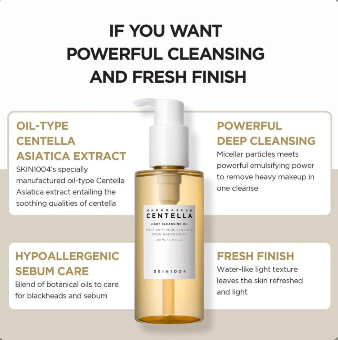 SKIN1004 Madagascar Centella Light Cleansing Oil 200ml
