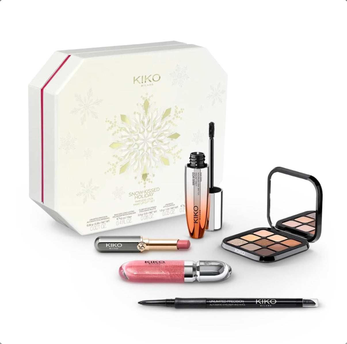Snow-kissed holiday timeless look makeup gift set Kiko