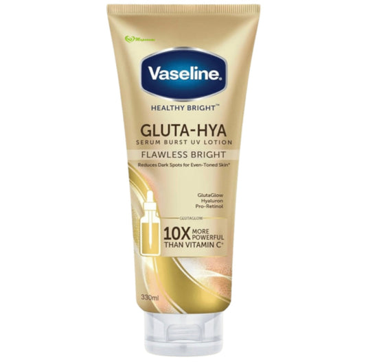 Vaseline Gluta Hya Serum Burst UV Lotion Flawless Bright 330ML