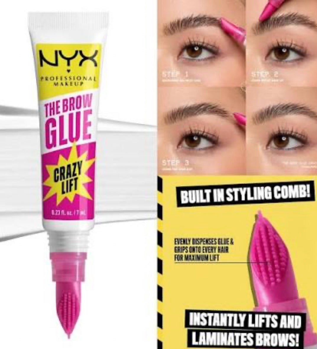 Gel à sourcils Nyx The Brow Glue Crazy Lift