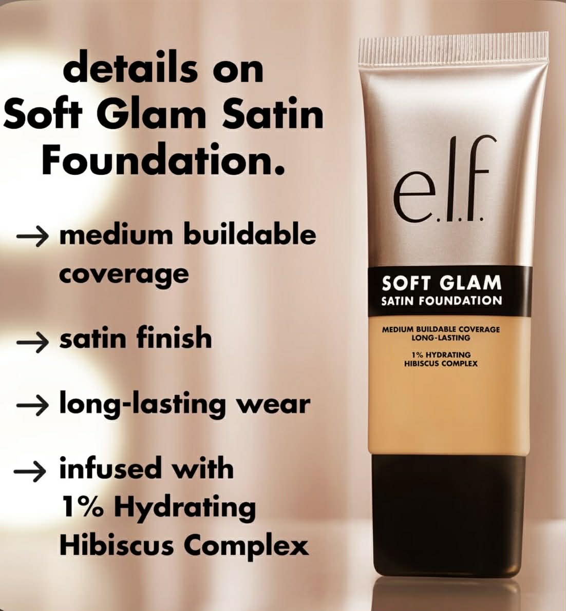 Elf Soft Glam Satin Foundation