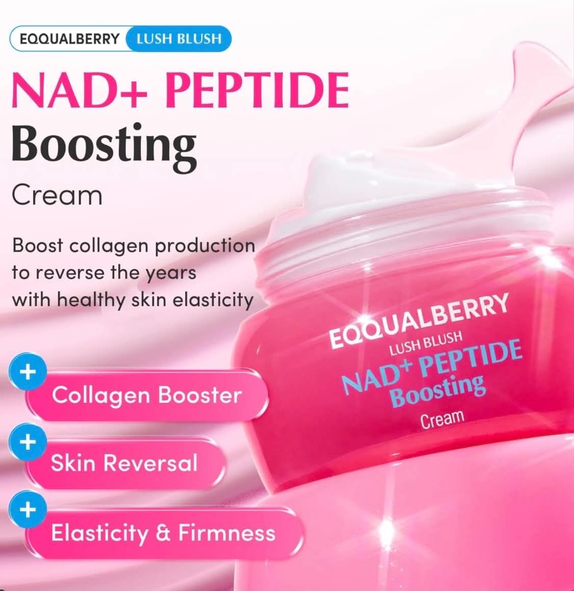 Eqqualberry Lush Blush NAD+ Peptide Boosting